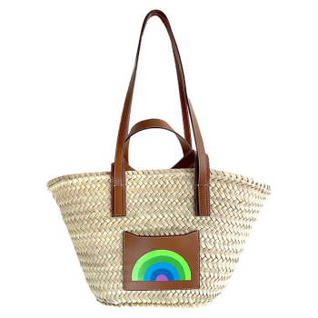 blue rainbow beach straw basket maud fourier