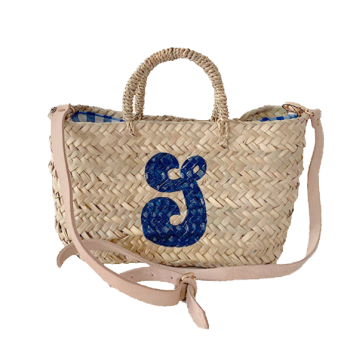 Mini straw beach basket monogram maud fourier paris