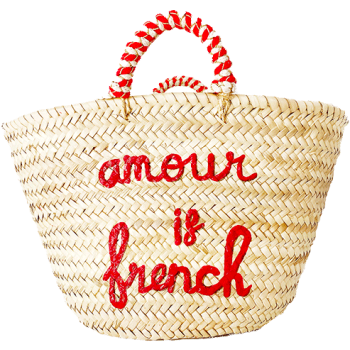 AMOUR IS FRENCH Straw basket