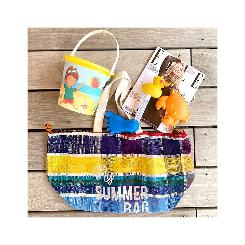cabas plage tissu recycle my Summer Bag Maud Fourier