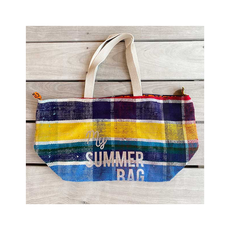 cabas plage tissu recycle my Summer Bag Maud Fourier