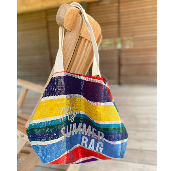 cabas plage tissu recycle my Summer Bag Maud Fourier