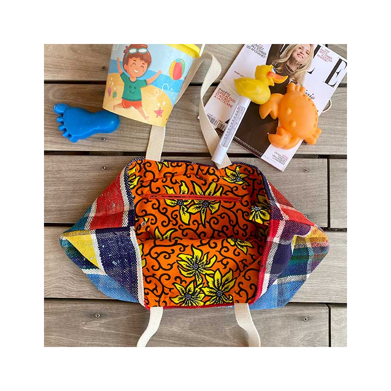 cabas plage tissu recycle my Summer Bag Maud Fourier