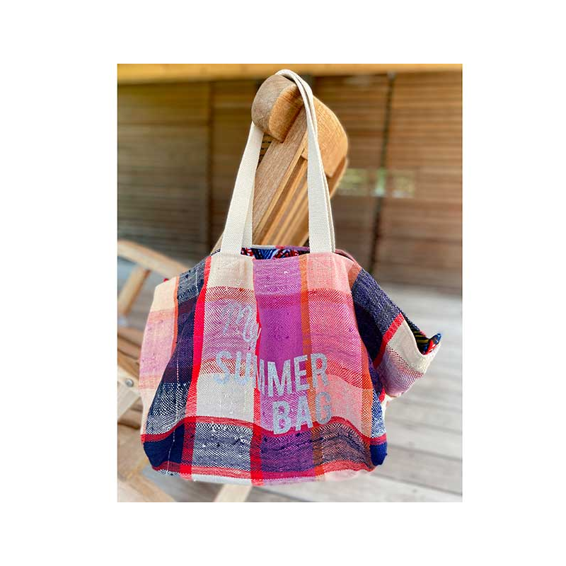 cabas plage tissu recycle my Summer Bag Maud Fourier