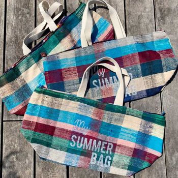 cabas plage tissu recycle my Summer Bag Maud Fourier