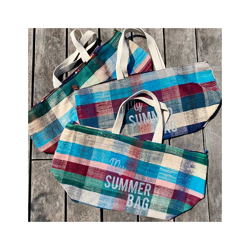 cabas plage tissu recycle my Summer Bag Maud Fourier
