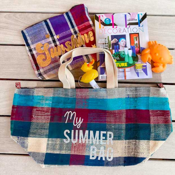 cabas plage tissu recycle my Summer Bag Maud Fourier
