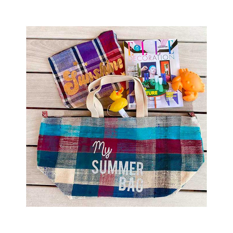cabas plage tissu recycle my Summer Bag Maud Fourier