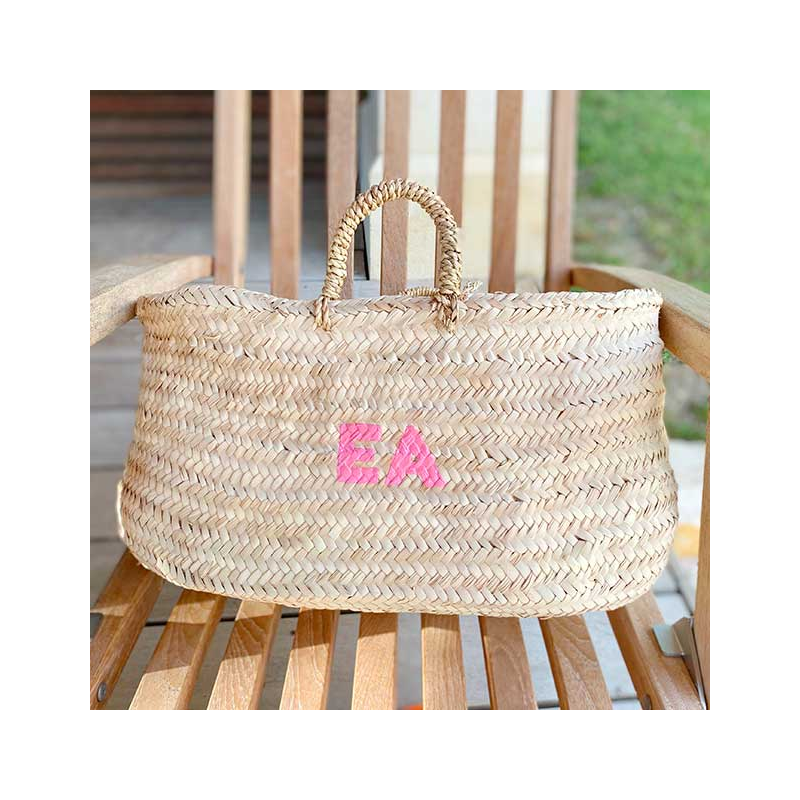 Menerbes basket with monogram maud fourier