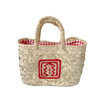 panier osier Ines de la Fressange Paris rouge maud fourier