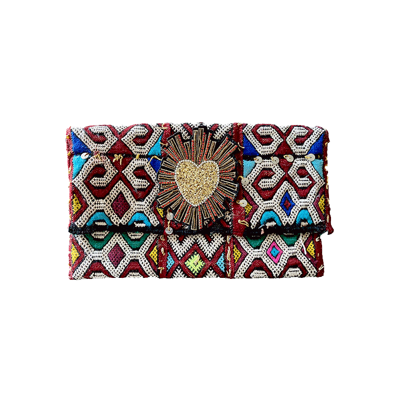 pochette kilim berbere recycle maud fourier