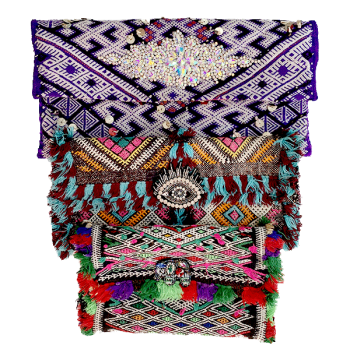 pochettes kilim berbere recycle ethniques