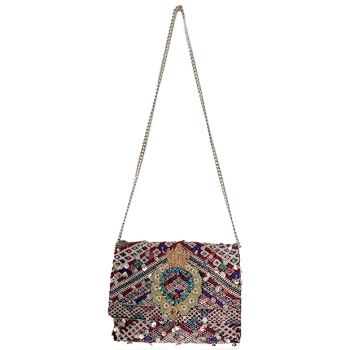 pochette kilim berbere recycle et bandoulière