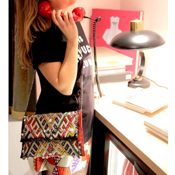 pochette Kilim multicolore maud fourier