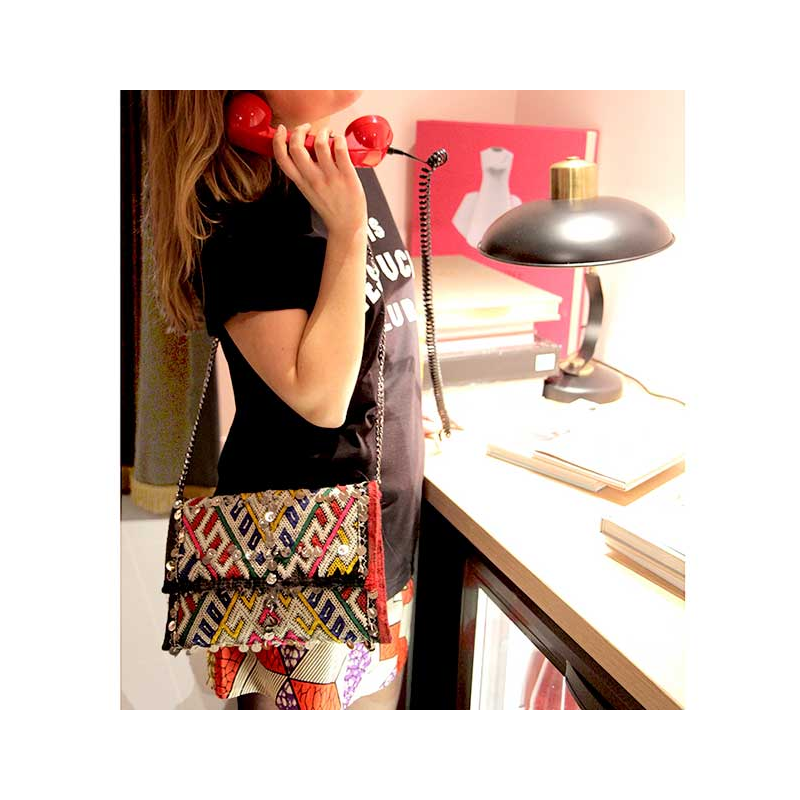 pochette Kilim multicolore maud fourier