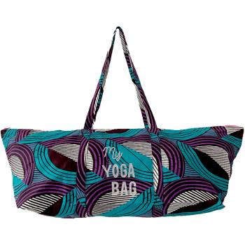 yoga bag personalized in purple wax cotton maud fourier paris