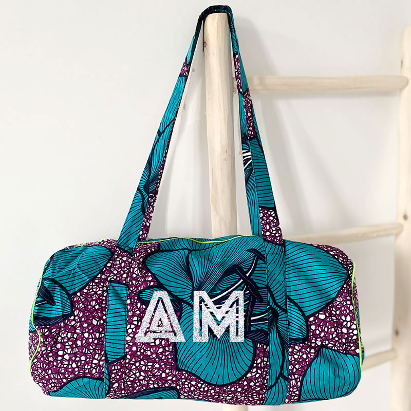 Sac Polochon coton personnalisable avec vos initiales