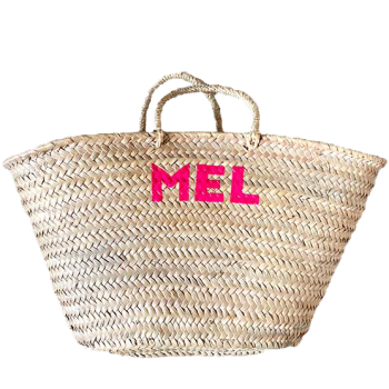 monogram customized straw basket by maud fourier
