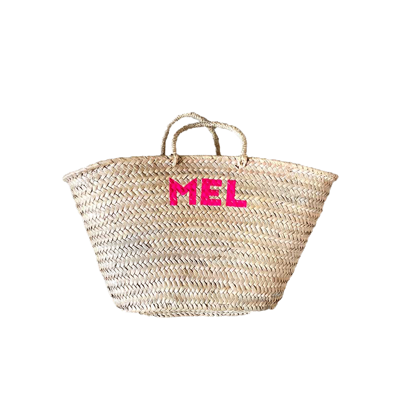 monogram customized straw basket by maud fourier
