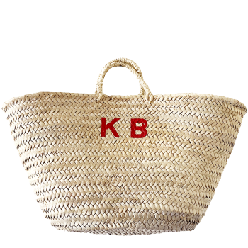 monogram customized straw basket by maud fourier