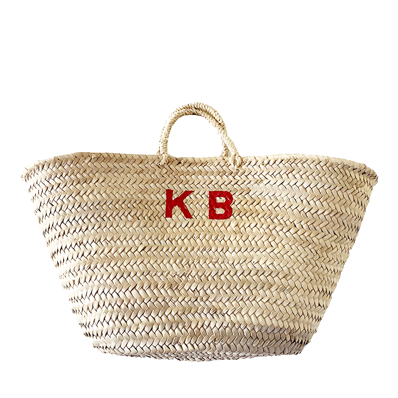 monogram customized straw basket by maud fourier