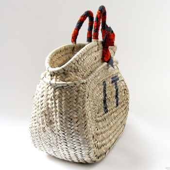 Monogram Straw Basket