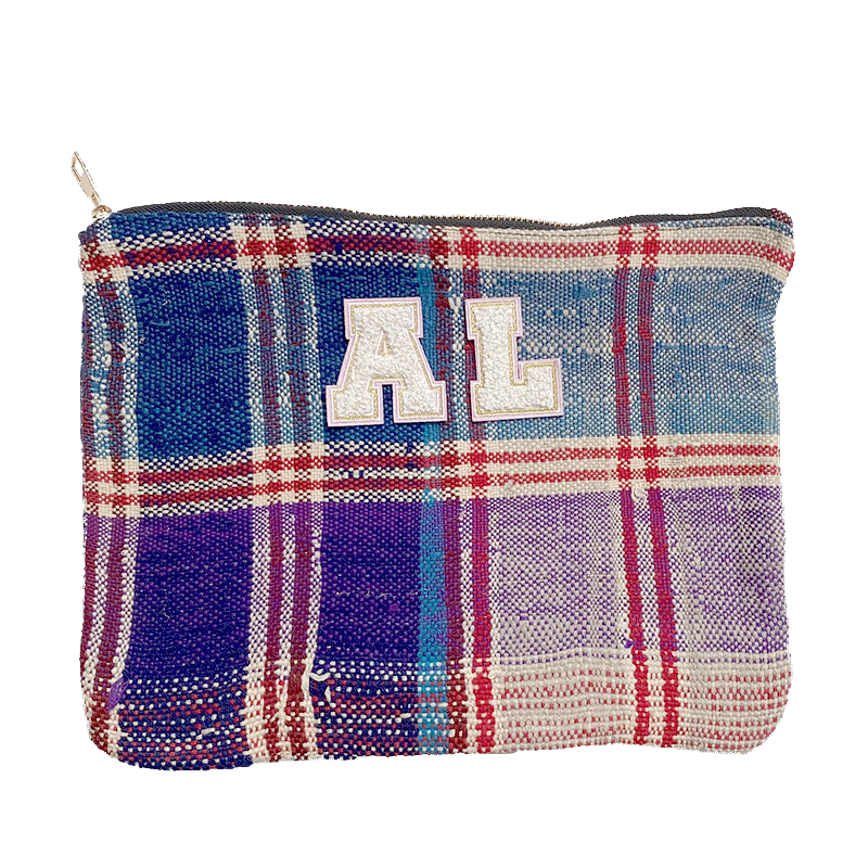 trousses maquillage tissu recycle maud fourier avec vos initiales strass