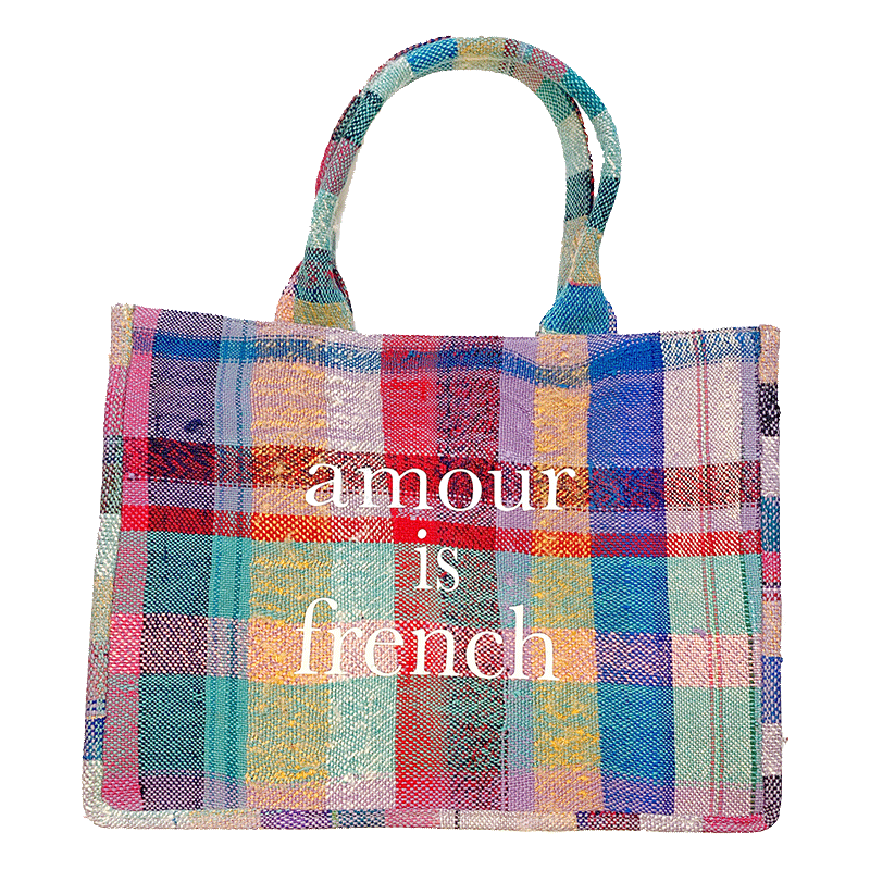 Amour is French upcycled tote bag maud fourier