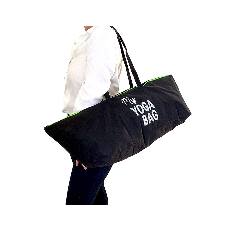 sac tapis de yoga personnalise porté épaule