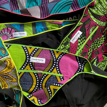 doublures coton imprimé wax pour sac tapis de yoga