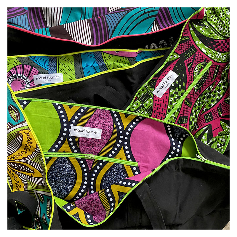 doublures coton imprimé wax pour sac tapis de yoga