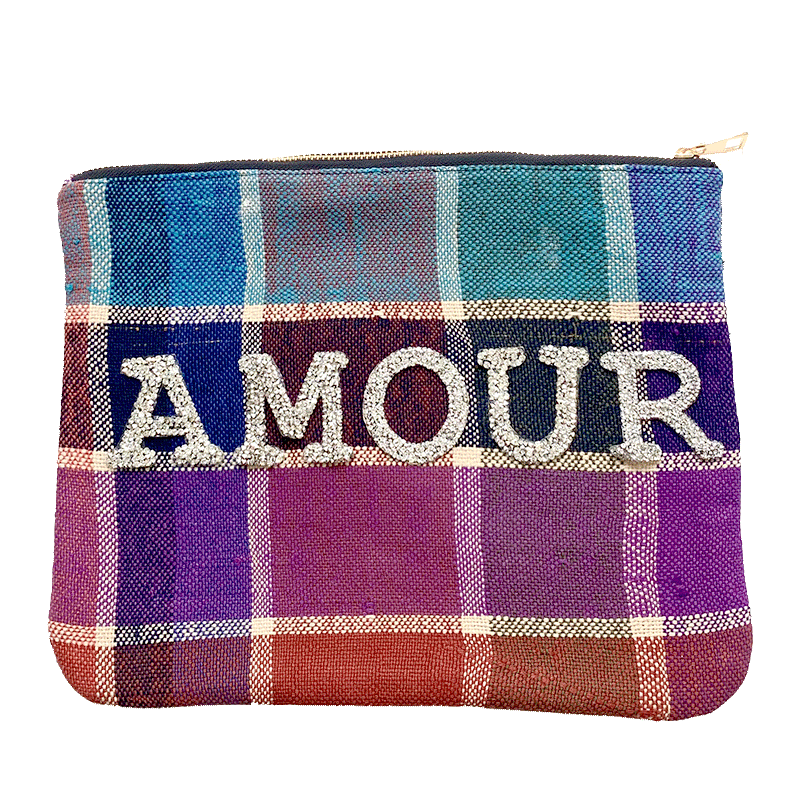 trousse amour strass tissu recycle maud fourier