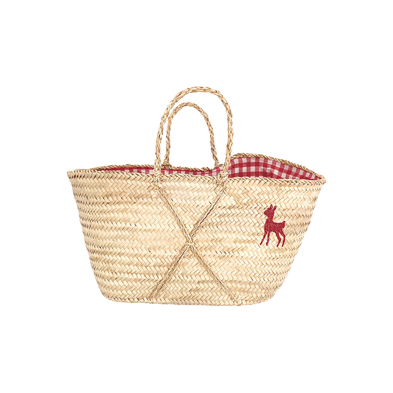 Ines de la Fressange red straw basket maud fourier