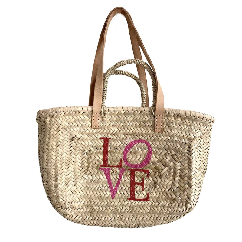 Love straw beach basket Maud Fourier