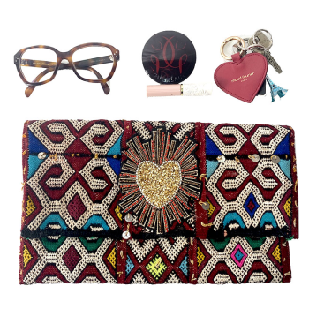 pochette kilim berbere recycle maud fourier