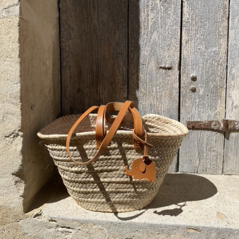 elephant lucky charm straw beach basket maud fourier