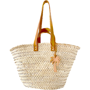Coconut tree lucky charm straw beach basket maud fourier