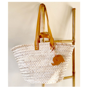 elephant lucky charm straw beach basket maud fourier