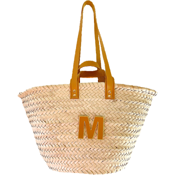 initial customized straw basket maud fourier