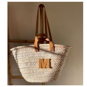 initial customized straw basket maud fourier