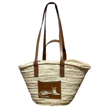 LEOPARD straw Basket