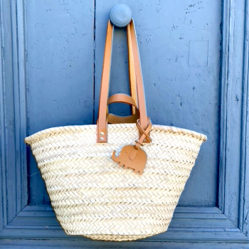 elephant lucky charm straw beach basket maud fourier