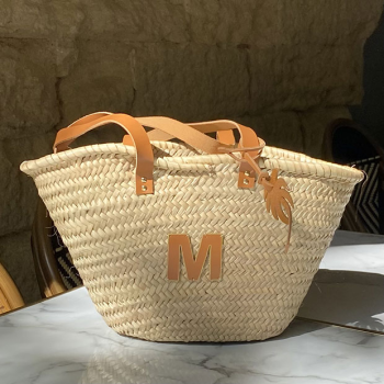 initial customized straw basket maud fourier