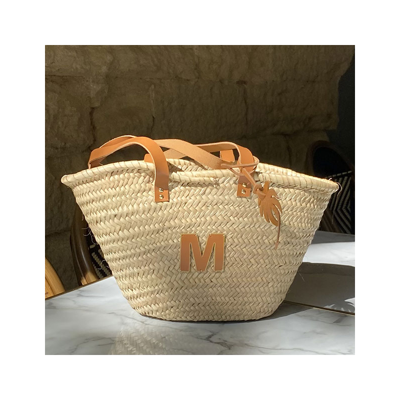 initial customized straw basket maud fourier