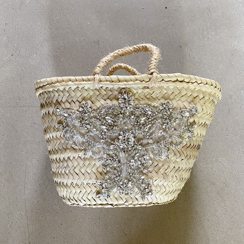 Mini Strass Straw Basket maud fourier