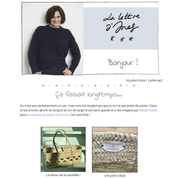 maxi basket collaboration with Ines de la Fressange Paris