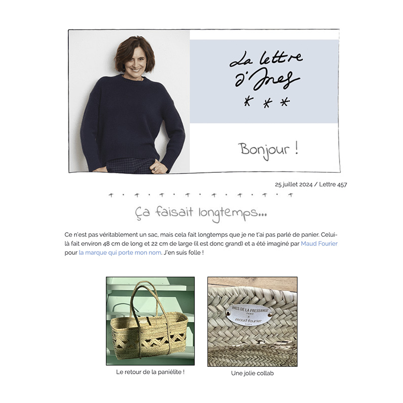 maxi basket collaboration with Ines de la Fressange Paris
