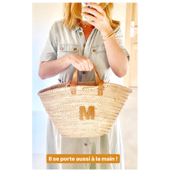 monogram customized straw basket maud fourier