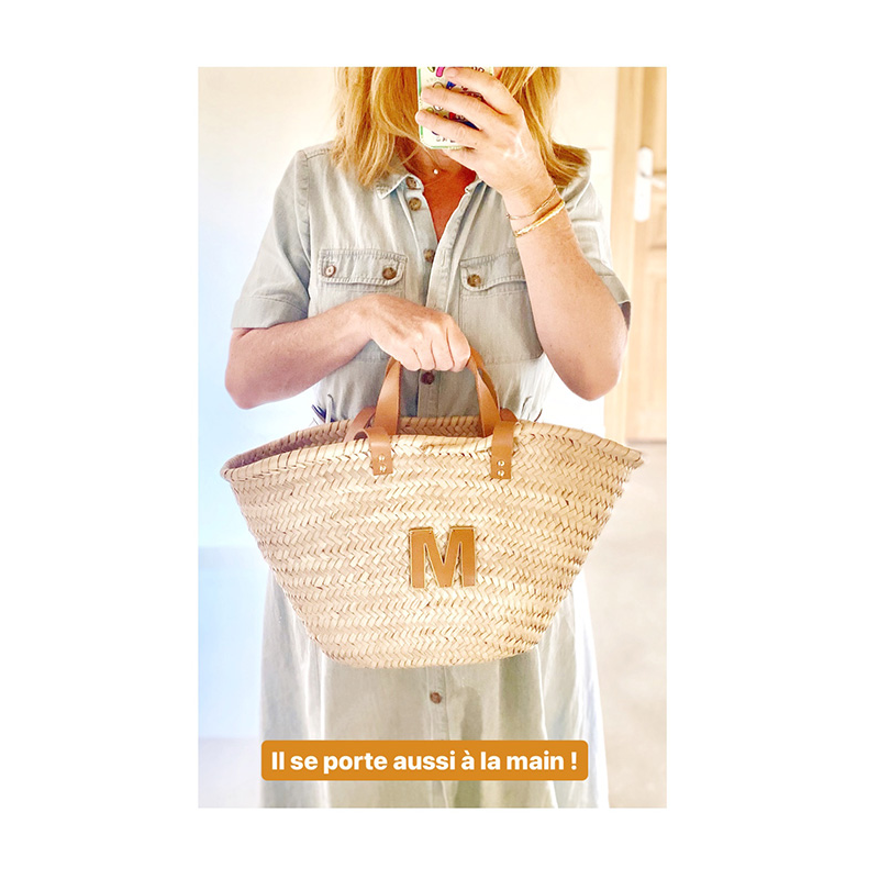 monogram customized straw basket maud fourier