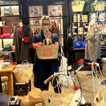 Ines de la Fressange Paris basket pink by maud fourier